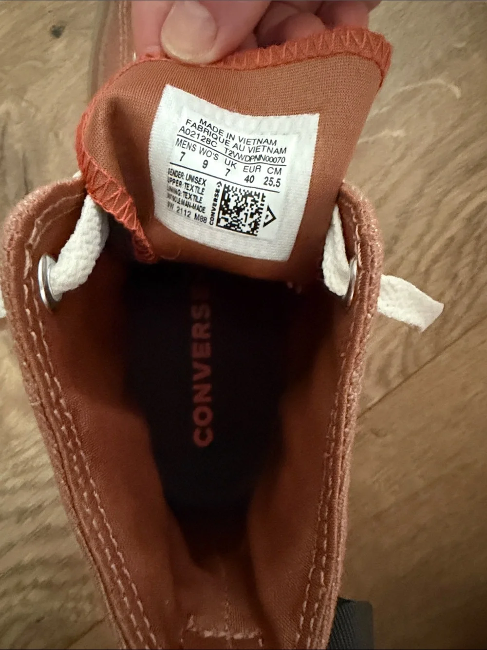 Converse High Top Sneakers - Rust Orange with Black Toe - Picture 7 of 7